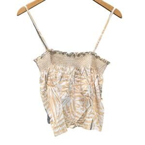 NWT patrons of peace natural cotton crop top neutral color granola nature M